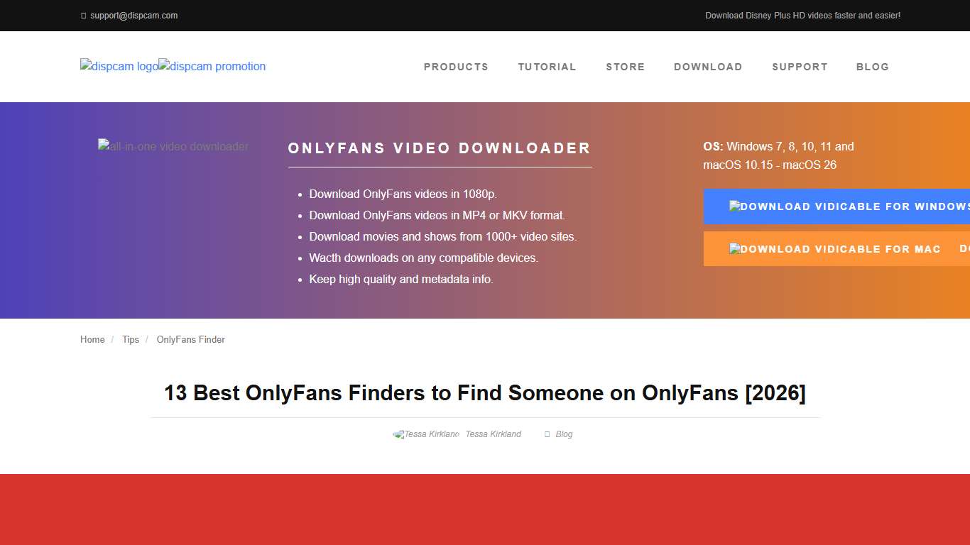 13 Best OnlyFans Finders to Find Someone on OnlyFans [2026] DispCam
